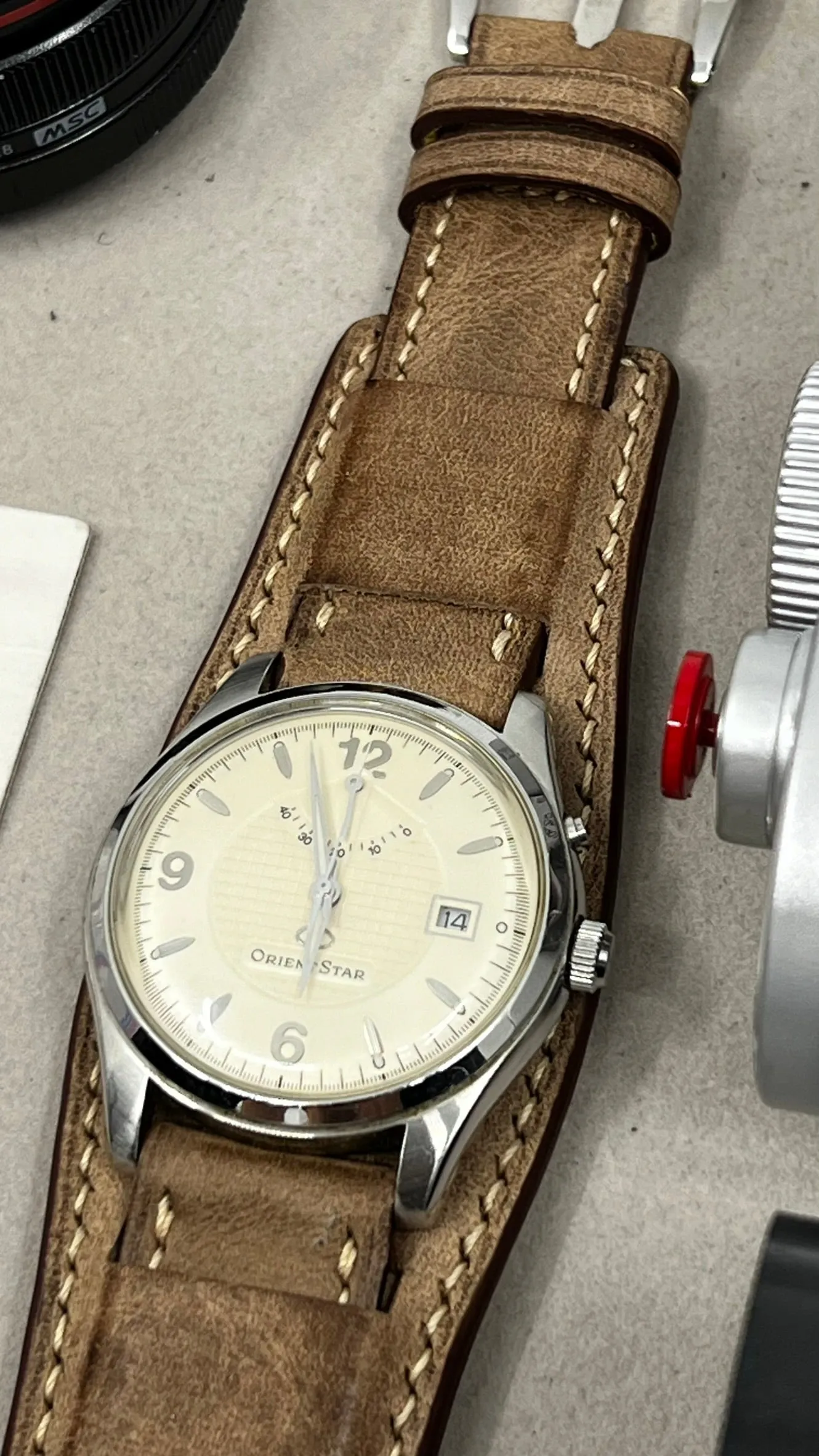 Watch Band Straps Cuff Watchstraps in Genuine Distress Brown Leather, Handmade Personalise Cuff Watchband 20mm 19mm, Bund Style Watch Band, Gift Ideas