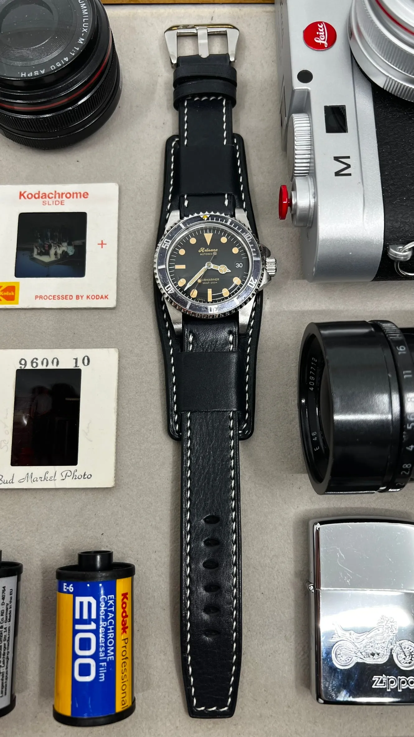 Watch Strap & Band in Black Genuine Leather, Wristwatch Band 20mm, Watchstraps 19mm, Handmade Cuff watch band 18mm 24mm, Personalise Gift Ideas