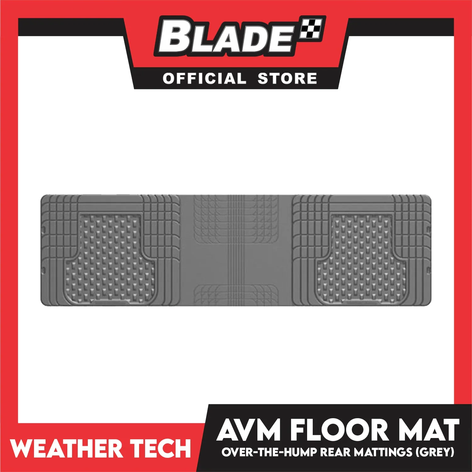 WeatherTech Universal Fit Over-The-Hump Rear Floor Liner WT11AVMOT(Grey)