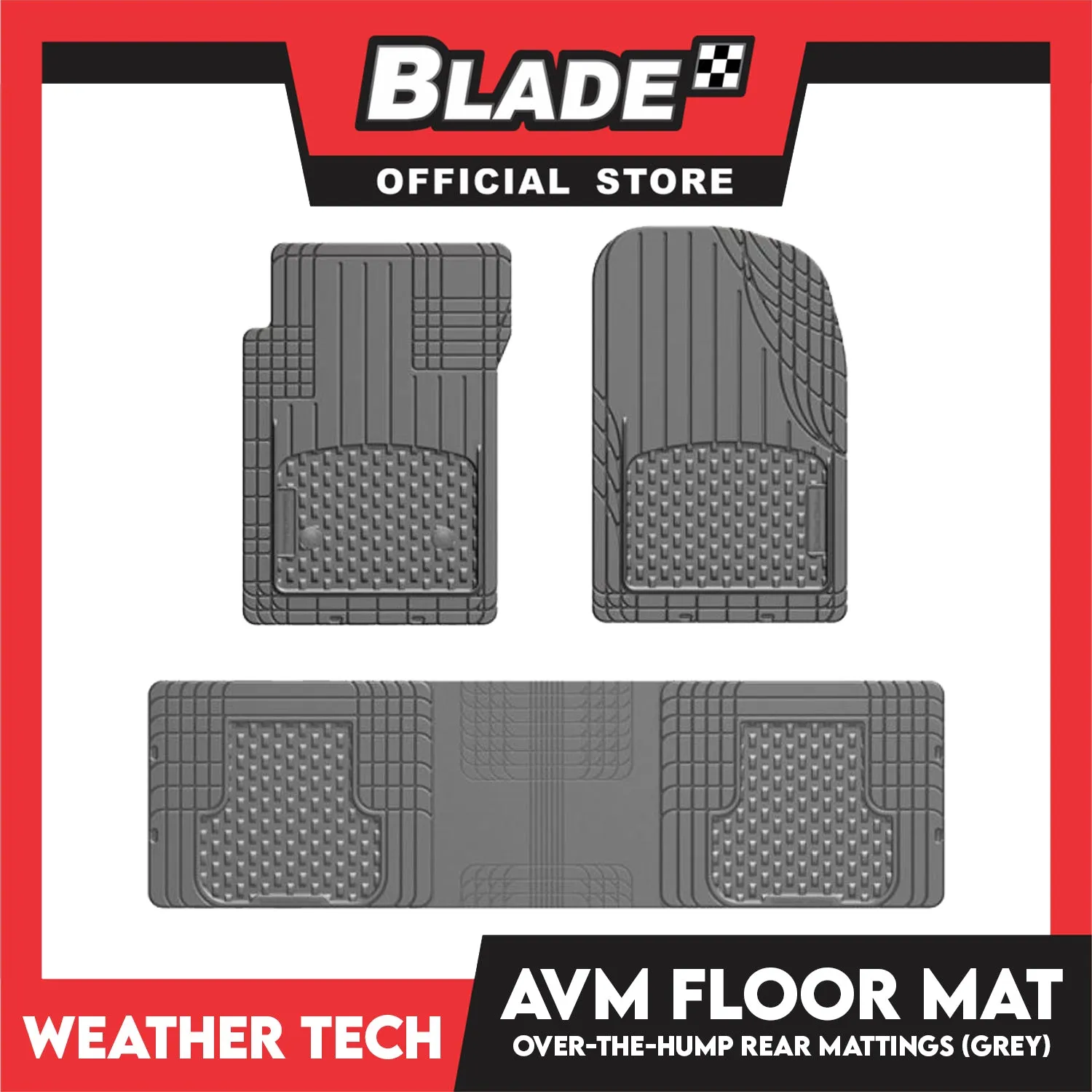 WeatherTech Universal Fit Over-The-Hump Rear Floor Liner WT11AVMOT(Grey)