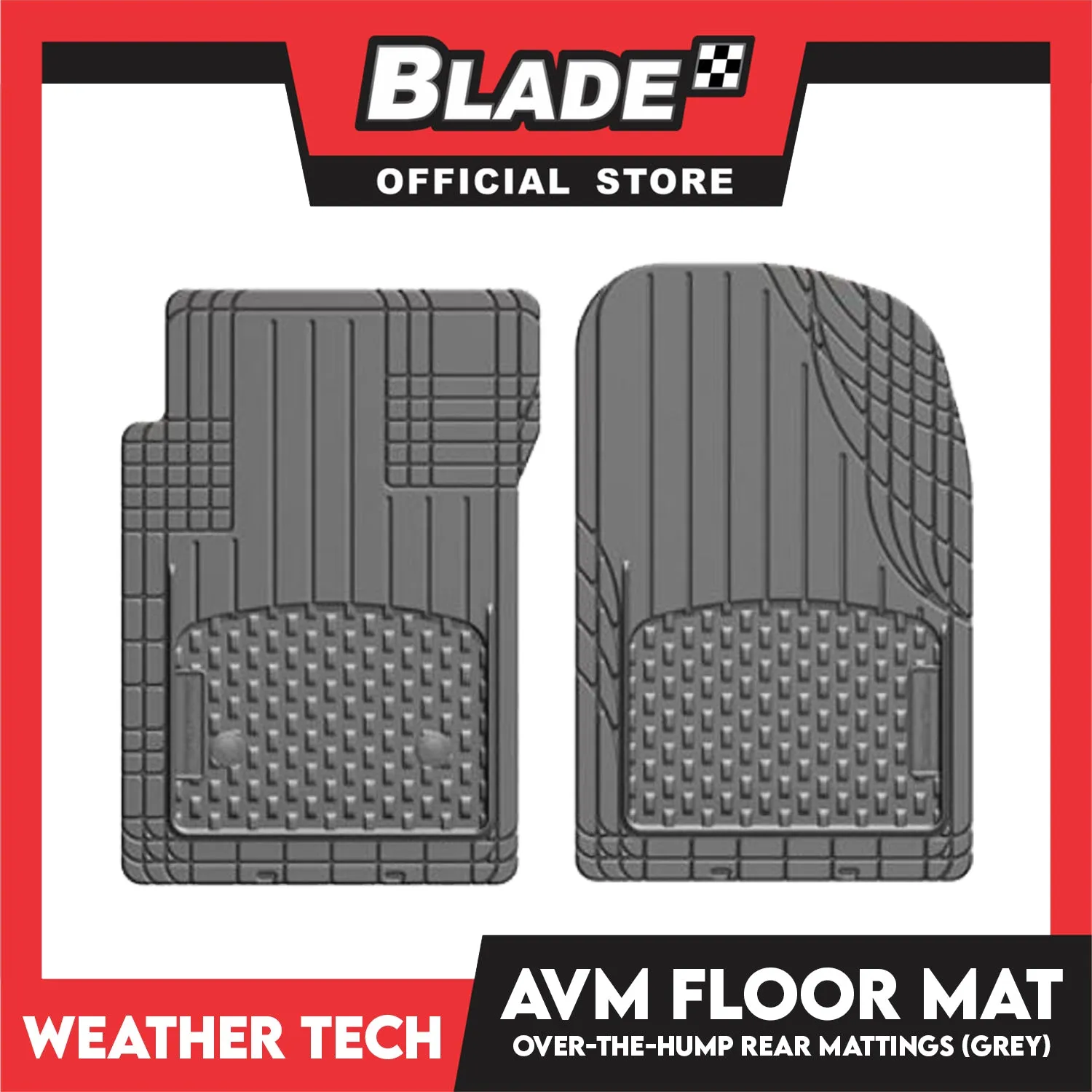 WeatherTech Universal Fit Over-The-Hump Rear Floor Liner WT11AVMOT(Grey)