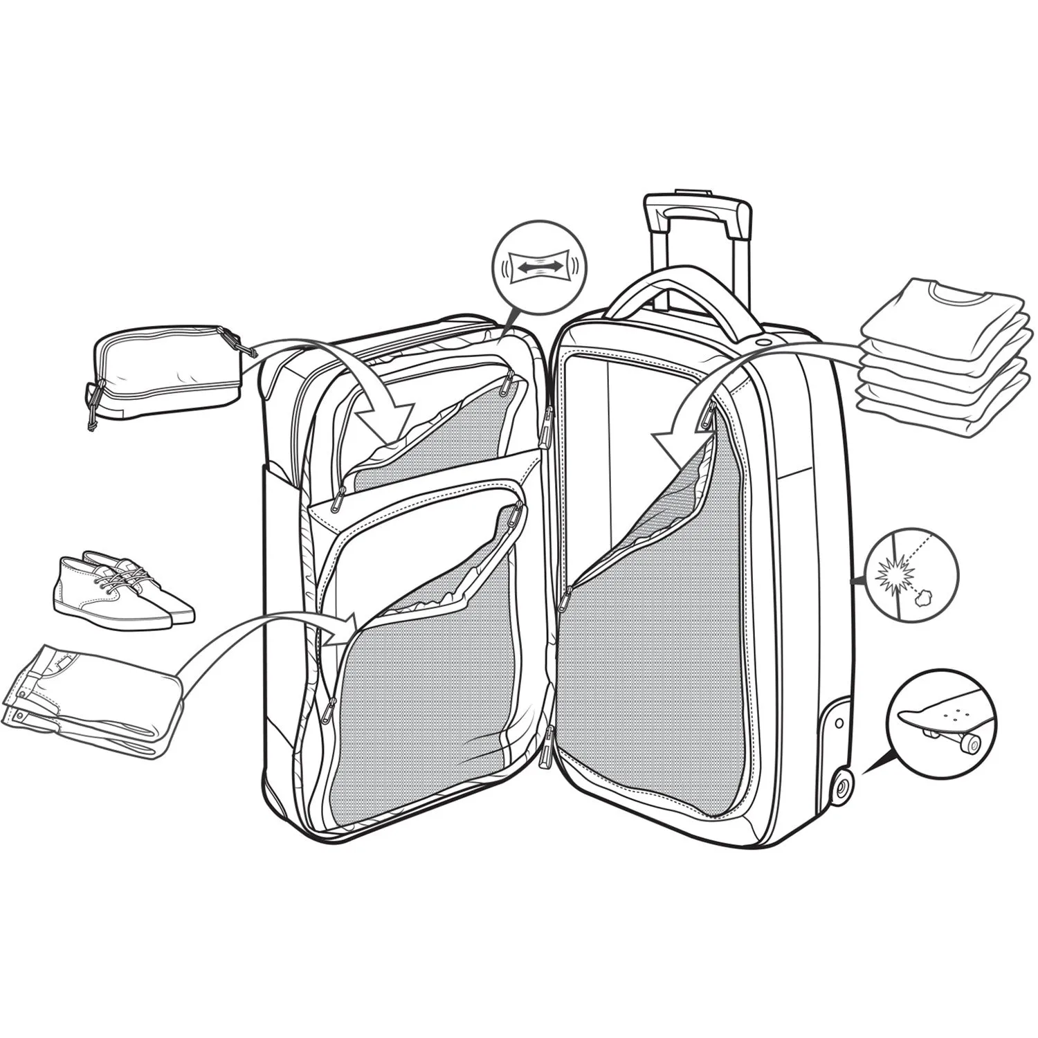 Wheelie Flight Deck 38L Travel Bag 2020