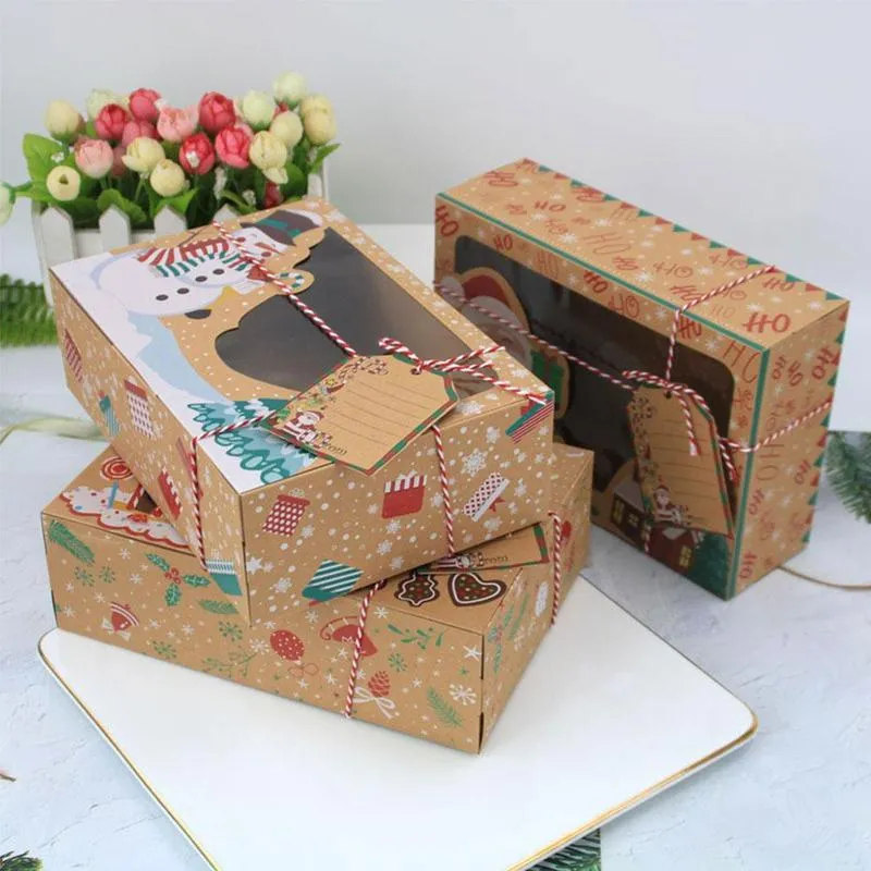 Window Christmas Candy Biscuit Box Cake Bread Muffin Gingerbread Box
