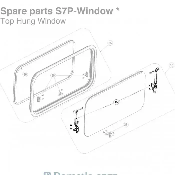 Window Stays (Pair) - Suit 250mm Seitz S7P Windows
