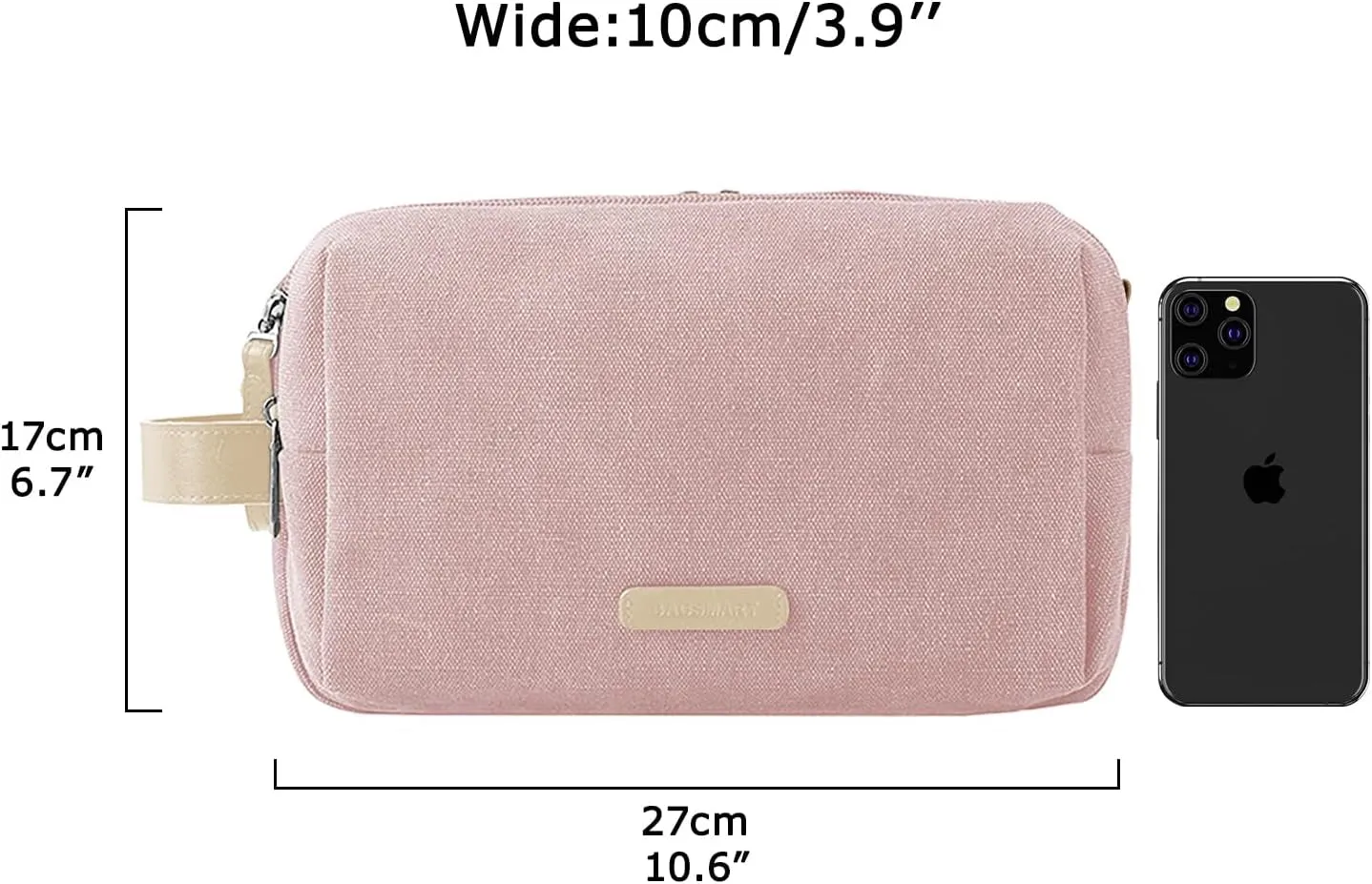 Womens Travel Toiletry Bag Waterproof Shaving Bag, Pink