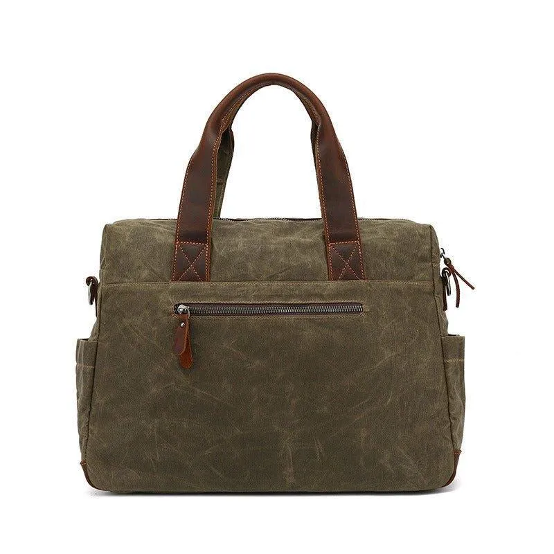 Woosir Men's Satchels Waxed Canvas