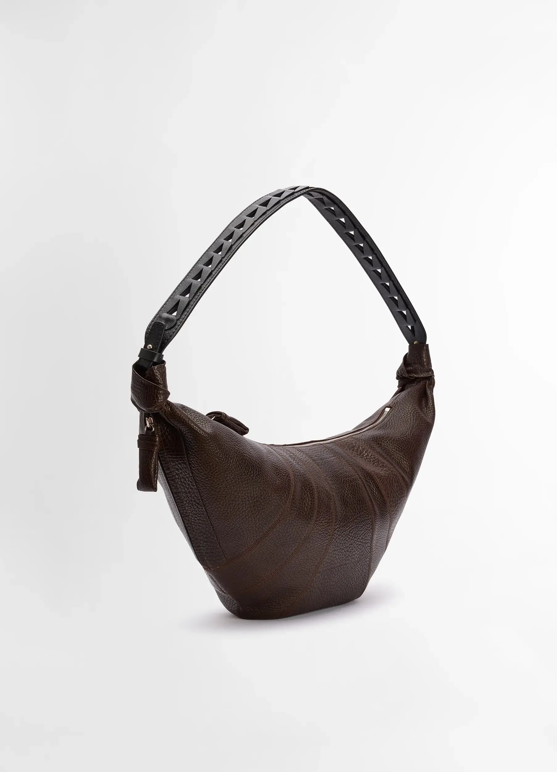 WOVEN CHEVRON LARGE CROISSANT BAG