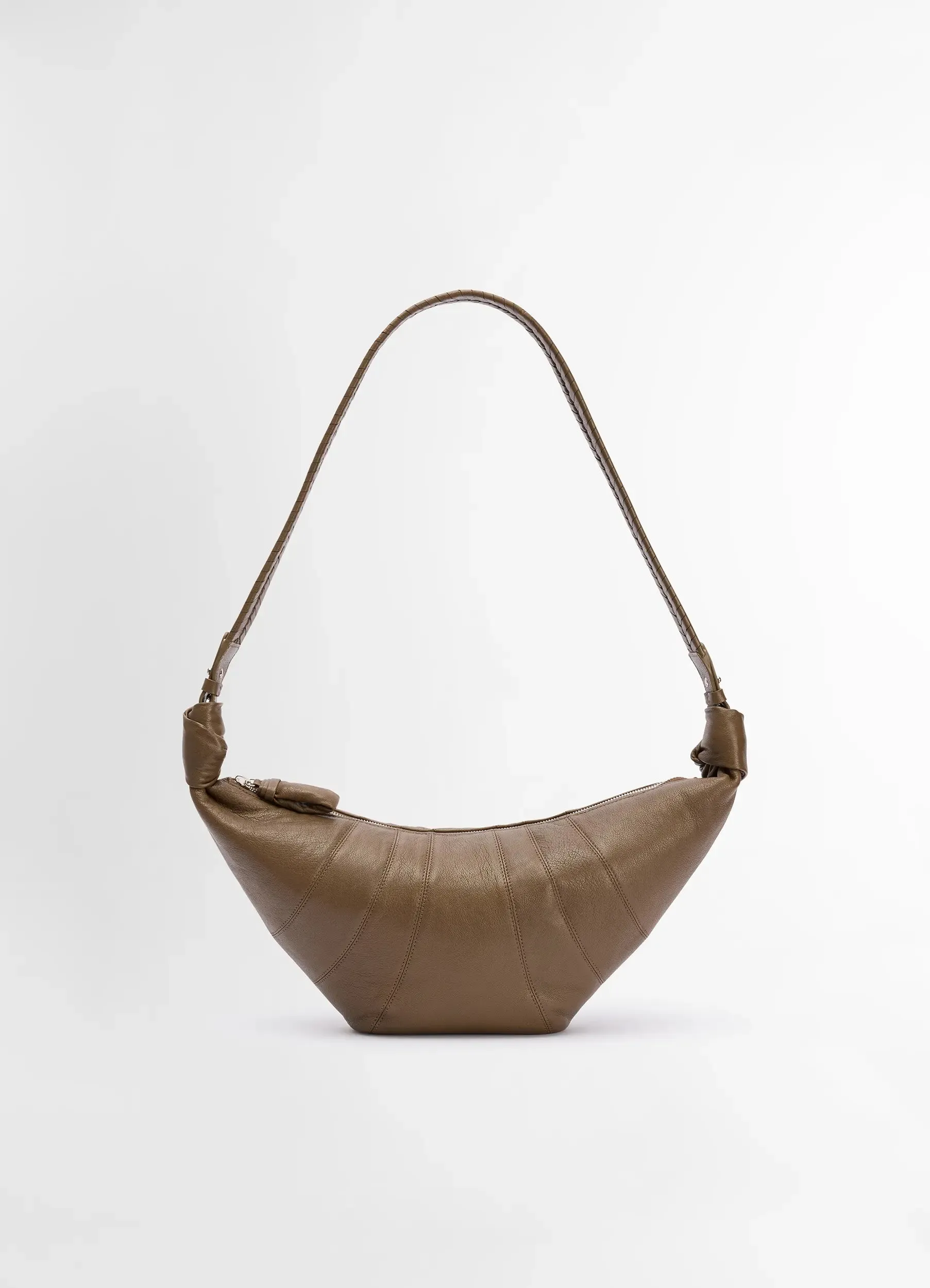 WOVEN LACED MEDIUM CROISSANT BAG
