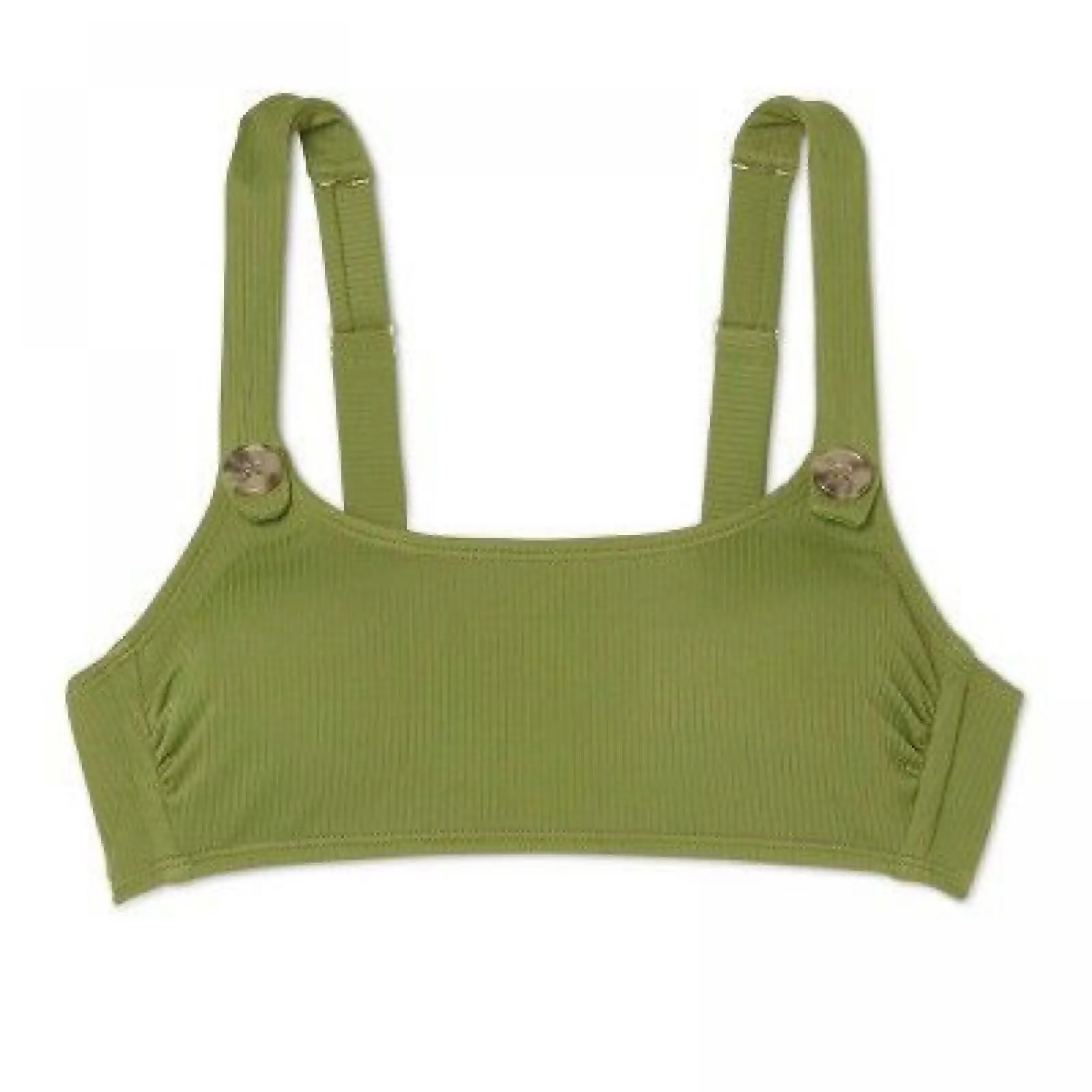 Xhilaration Women's Ribbed Scoop Neck Bralette Bikini Top
