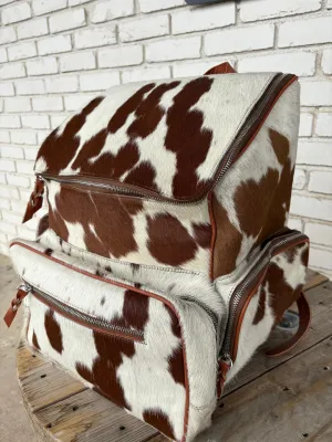 XL Cowhide   Tan Leather Backpack