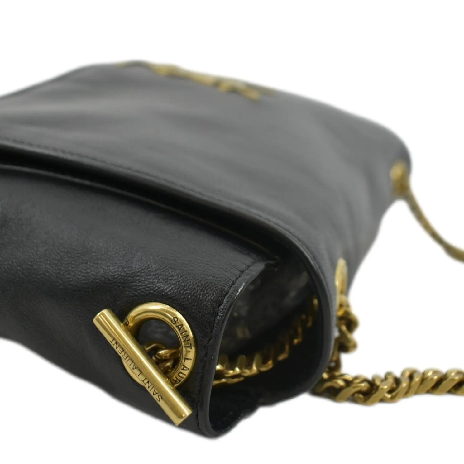 YVES SAINT LAURENT Kate Reversible Medium Leather Crossbody Bag Black