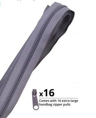 Zippers by the Yard Gunmetal