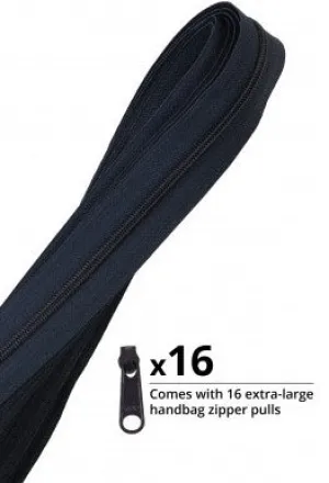 Zippers by the Yard Navy